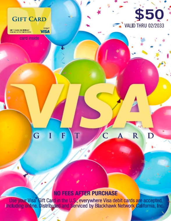 $50 Visa gift card to shop on Amazon